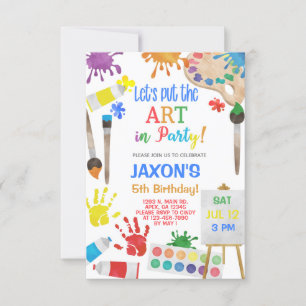 Peinture d'art dessin invitation d'anniversaire ga
