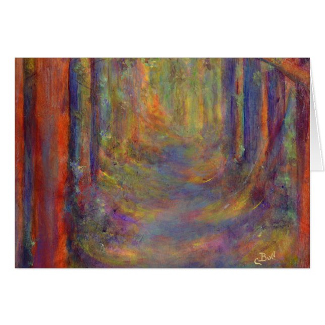Peinture d'art en bois d'automne de tunnel de (Devant Horizontal)