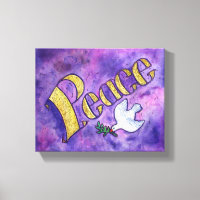 Peinture d'art Word de la Paix Toile enveloppée