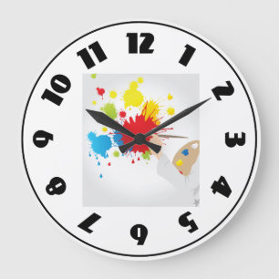 Peinture d'artiste sur horloge