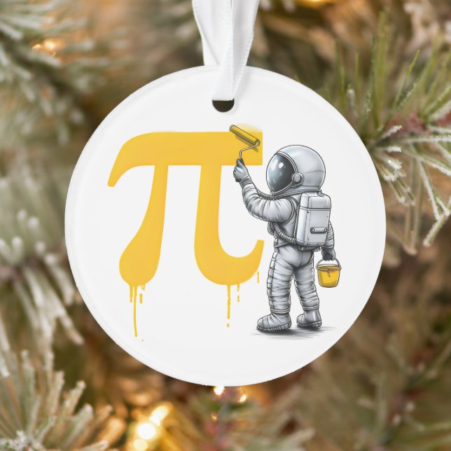 Peinture d'astronaute cool symbole pi jour de Pi  (Arbre)