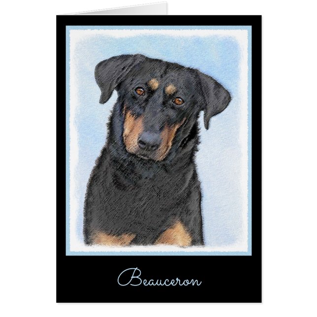 Peinture de Beauceron - Cute Original Chien Art (Devant)