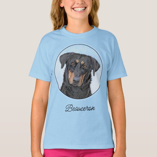 Peinture de Beauceron - Jolie T-Shirt d'art origin (Devant)