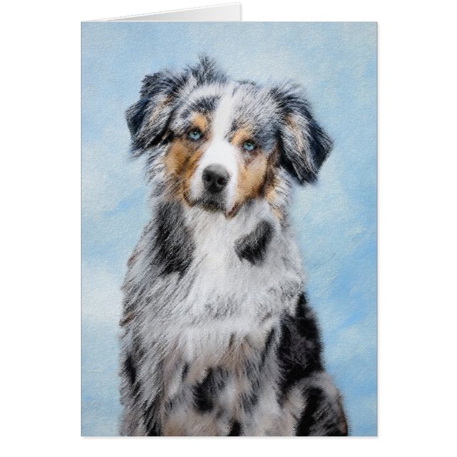 Peinture de berger américaine miniature - Chien Ar (Devant)