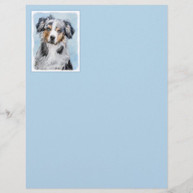 Peinture de berger américaine miniature - Chien Ar (Devant)