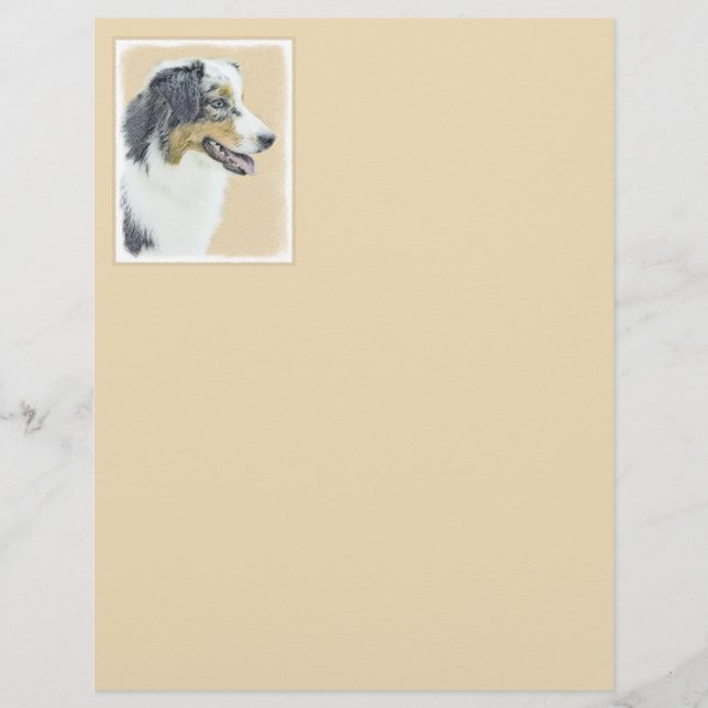 Peinture de berger australien - Art original de ch (Devant)