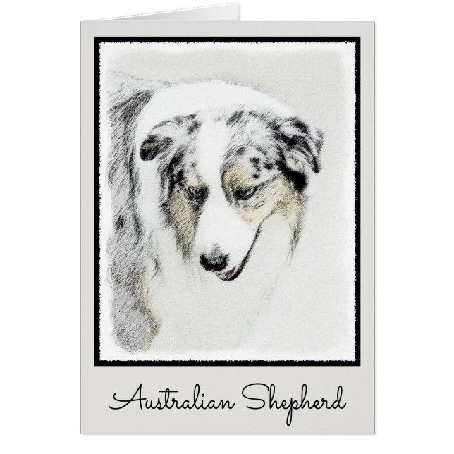Peinture de berger australien - Art original de ch (Devant)