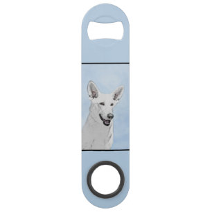 Peinture de berger blanc - jolie art original de c