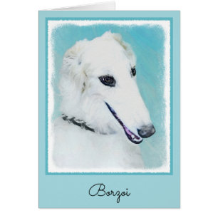 Peinture de Borzoi (Blanc) - Joli Chien d'origine