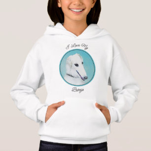 Peinture de Borzoi (Blanc) - Joli Chien d'origine