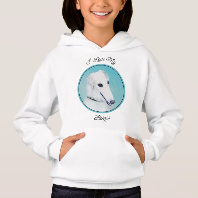 Peinture de Borzoi (Blanc) - Joli Chien d'origine (Devant)