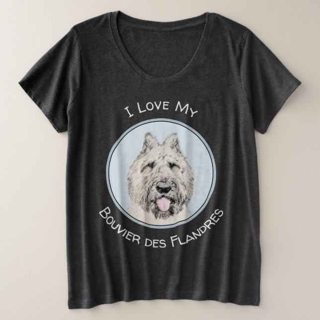 Peinture de Bouvier des Flandres - Art original de (Design devant)