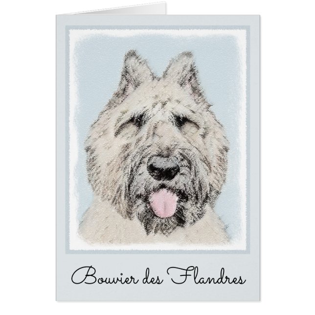 Peinture de Bouvier des Flandres - Art original de (Devant)