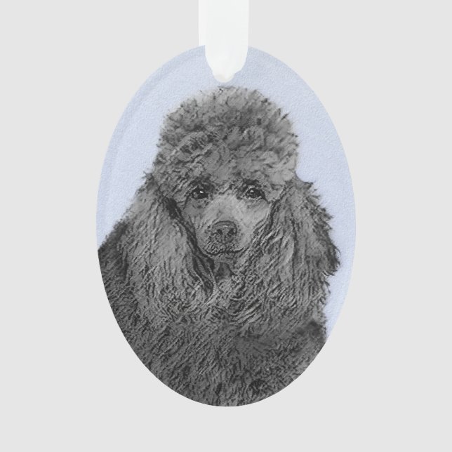 Peinture de caniche Miniature Jouet noir Art origi (devant)