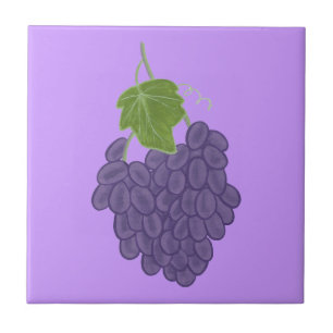 Peinture de carreaux de raisins violets