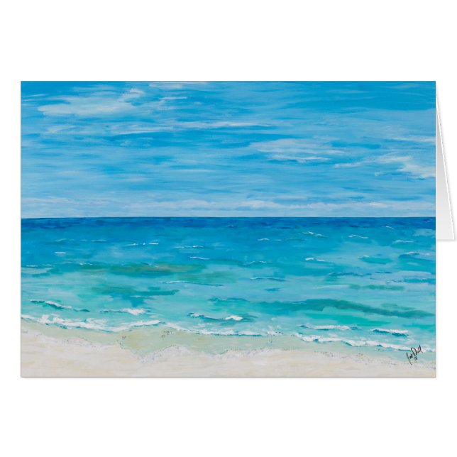 Peinture de chaise de plage, carte pour se sentir  (Devant horizontal)