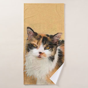 Peinture de chat Calico - Cute Original Cat Art