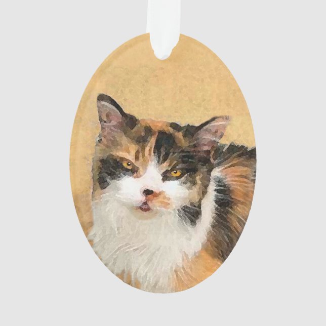 Peinture de chat Calico - Cute Original Cat Art (dos)