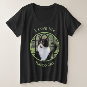 Peinture de chat de Tuxedo - Cute Original Cat Art