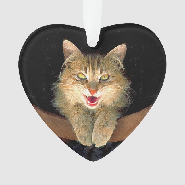 Peinture de chat Mad - Cute Original Cat Art (devant)