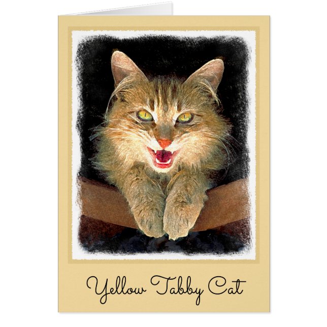 Peinture de chat Mad - Cute Original Cat Art (Devant)