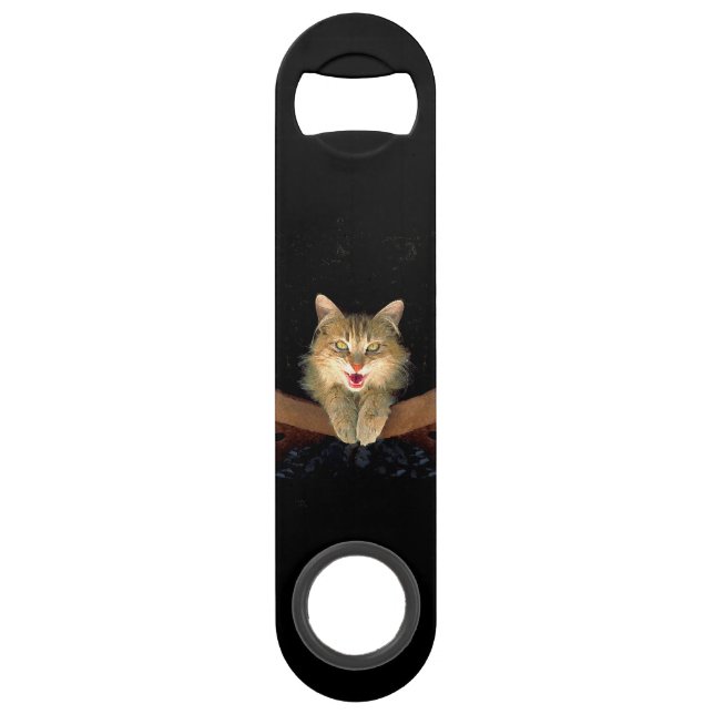 Peinture de chat Mad - Cute Original Cat Art (Dos)