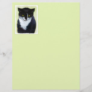 Peinture de chat Tuxedo - Cute Original Cat Art