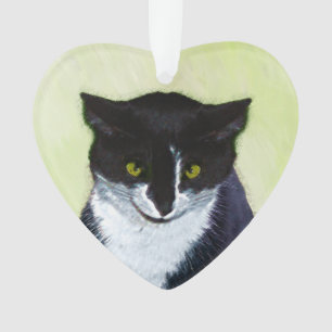 Peinture de chat Tuxedo - Cute Original Cat Art