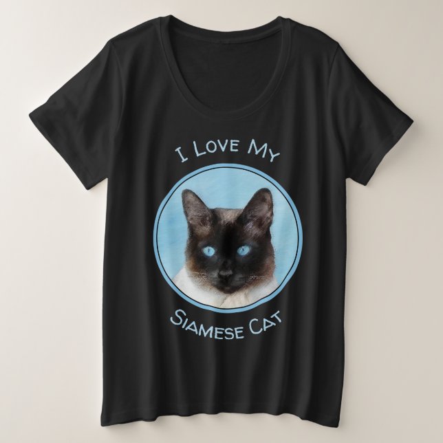 Peinture de chats de Siamese - Cute Original Cat A (Design devant)