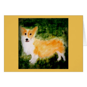 Peinture de chien Corgi mignon