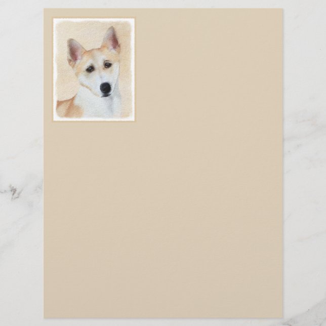 Peinture de chien de Canaan - jolie art original d (Devant)