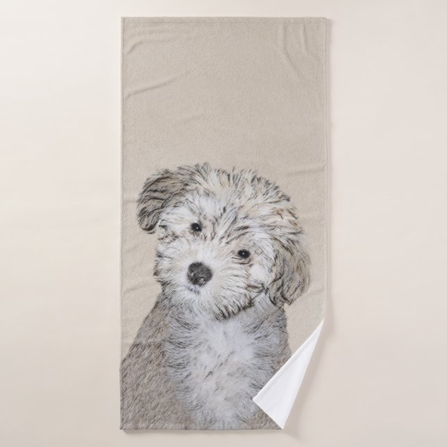Peinture de Chien Havanais - Cute Original Chien A (Serviette de bain)