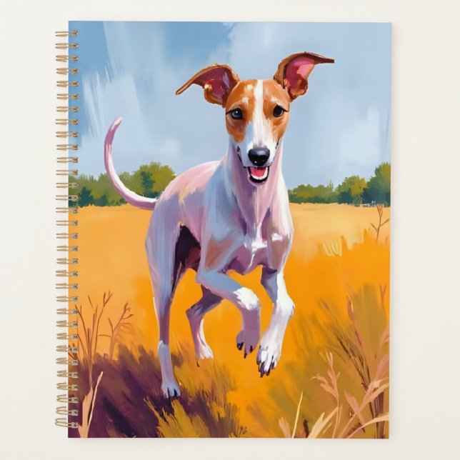 Peinture de chien lévrier italien animal de compag (Devant)