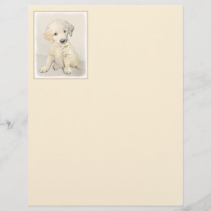 Peinture de chiot d'or Retriever - Art de chien or