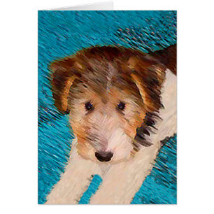 Peinture de chiot Terrier Fox - Art de chien origi