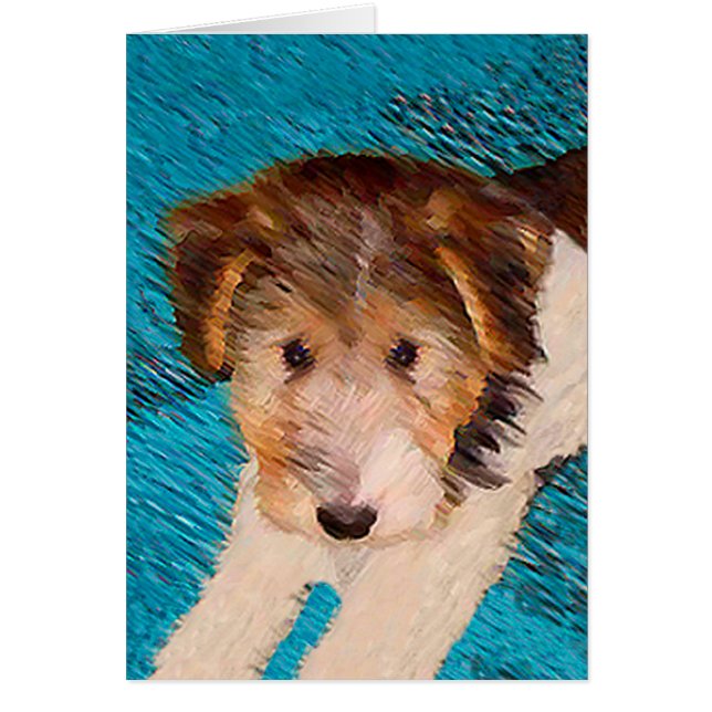 Peinture de chiot Terrier Fox - Art de chien origi (Devant)