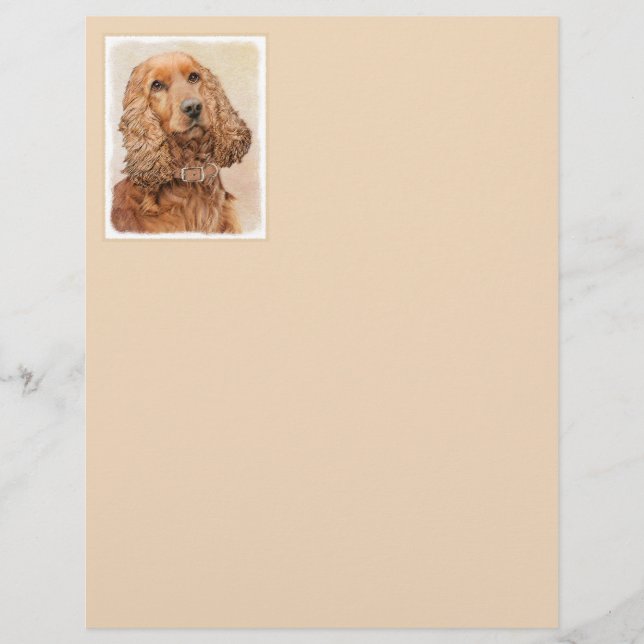 Peinture de Cocker Spaniel Anglais - Art Canin Ori (Devant)