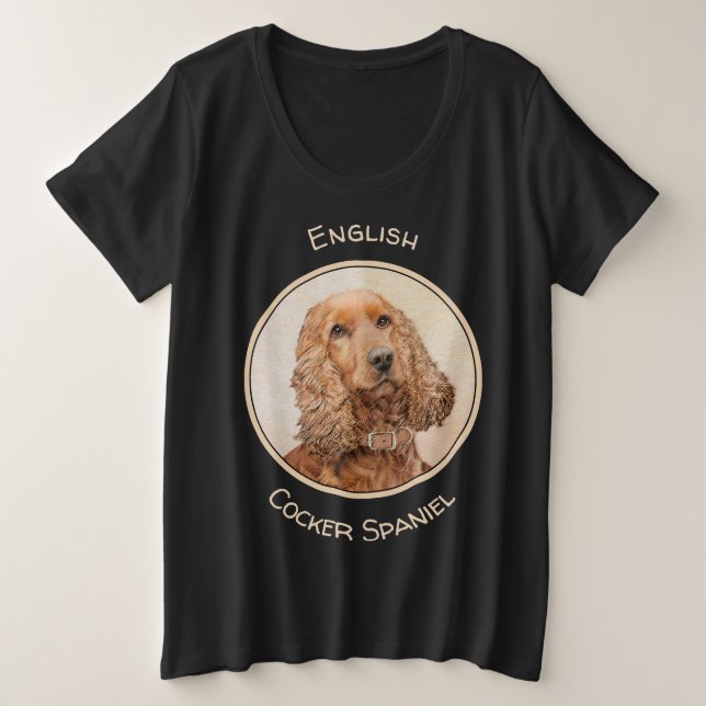 Peinture de Cocker Spaniel Anglais - Art Original  (Design devant)