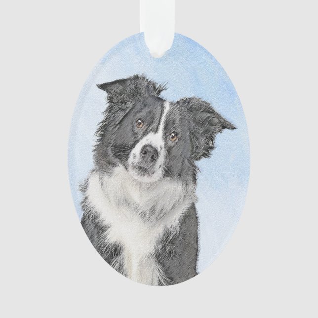 Peinture de collie frontalière - Belle art origina (devant)