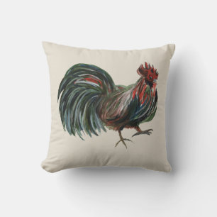 Peinture de coq Coussin de style Ferme