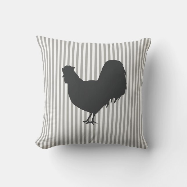Peinture de coq Coussin de style Ferme (Recto)