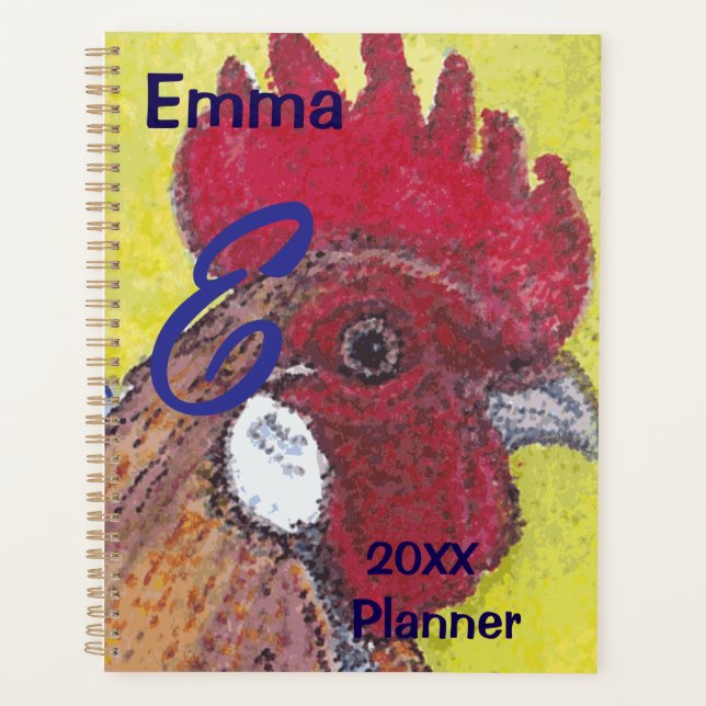 Peinture de coq, Planificateur personnalisable (Devant)