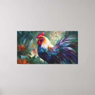 Peinture de coq sur toile étirée Impression