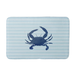 Peinture de crabe bleu Tapis de bain