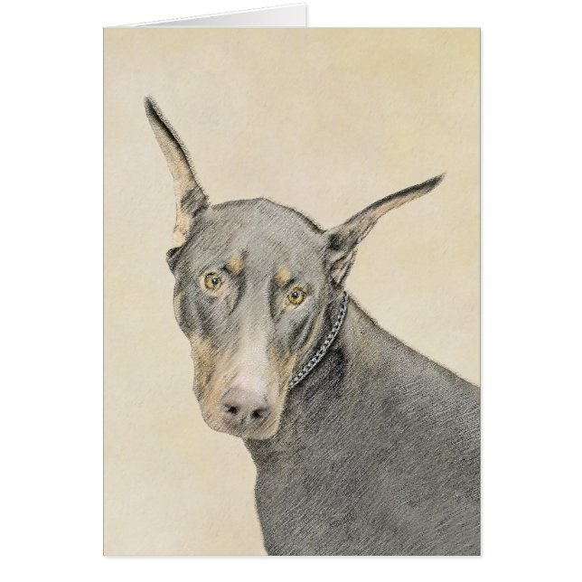 Peinture de Doberman Pinscher - Art original de ch (Devant)