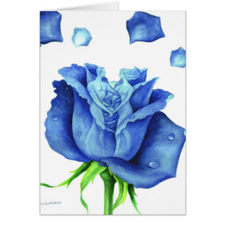 Peinture de fleur de rose de bleu - multi