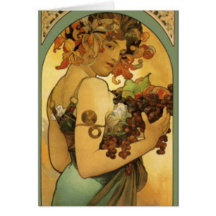 Peinture de fruits Alphonse Mucha