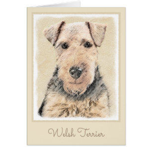 Peinture de gallois Terrier - art original mignon
