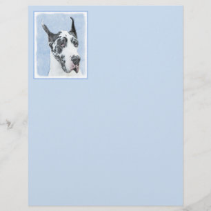 Peinture de Great Dane (Arlequin) - Art original d