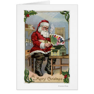 Peinture de GreetingSanta de Noël